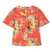 Рубашка с короткими рукавами и цветочным принтом Рубашка с короткими рукавами и цветочным принтом