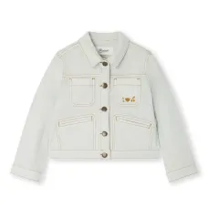 Джинсовая куртка с декоративной строчкой