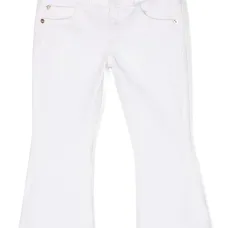 Расклешенные джинсы с нашивкой-логотипом Расклешенные джинсы с нашивкой-логотипом