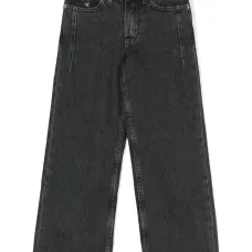 Джинсы широкого кроя с завышенной талией