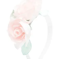 Шелковый ободок с цветочным декором