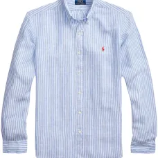 Льняная рубашка с вышивкой Polo Pony