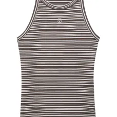 Полосатый топ с вышитым логотипом