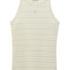 Полосатый топ с вышитым логотипом