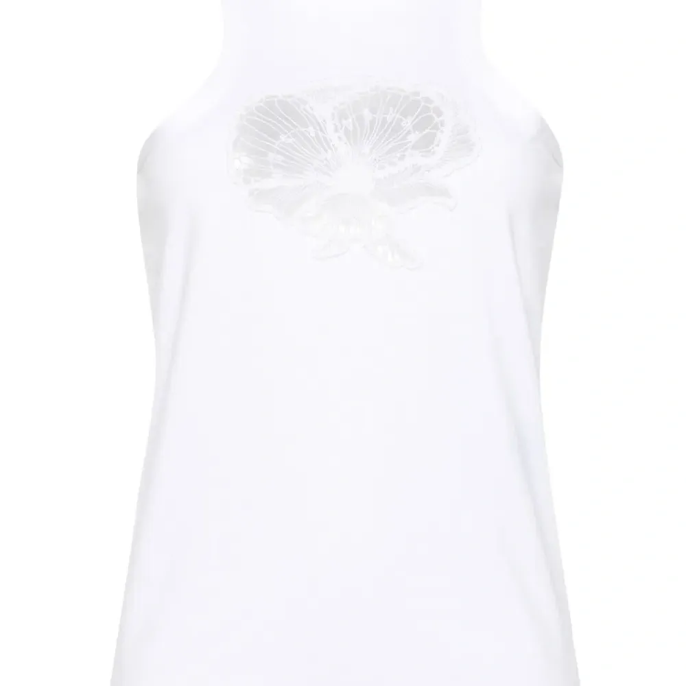 Топ с цветочной вышивкой