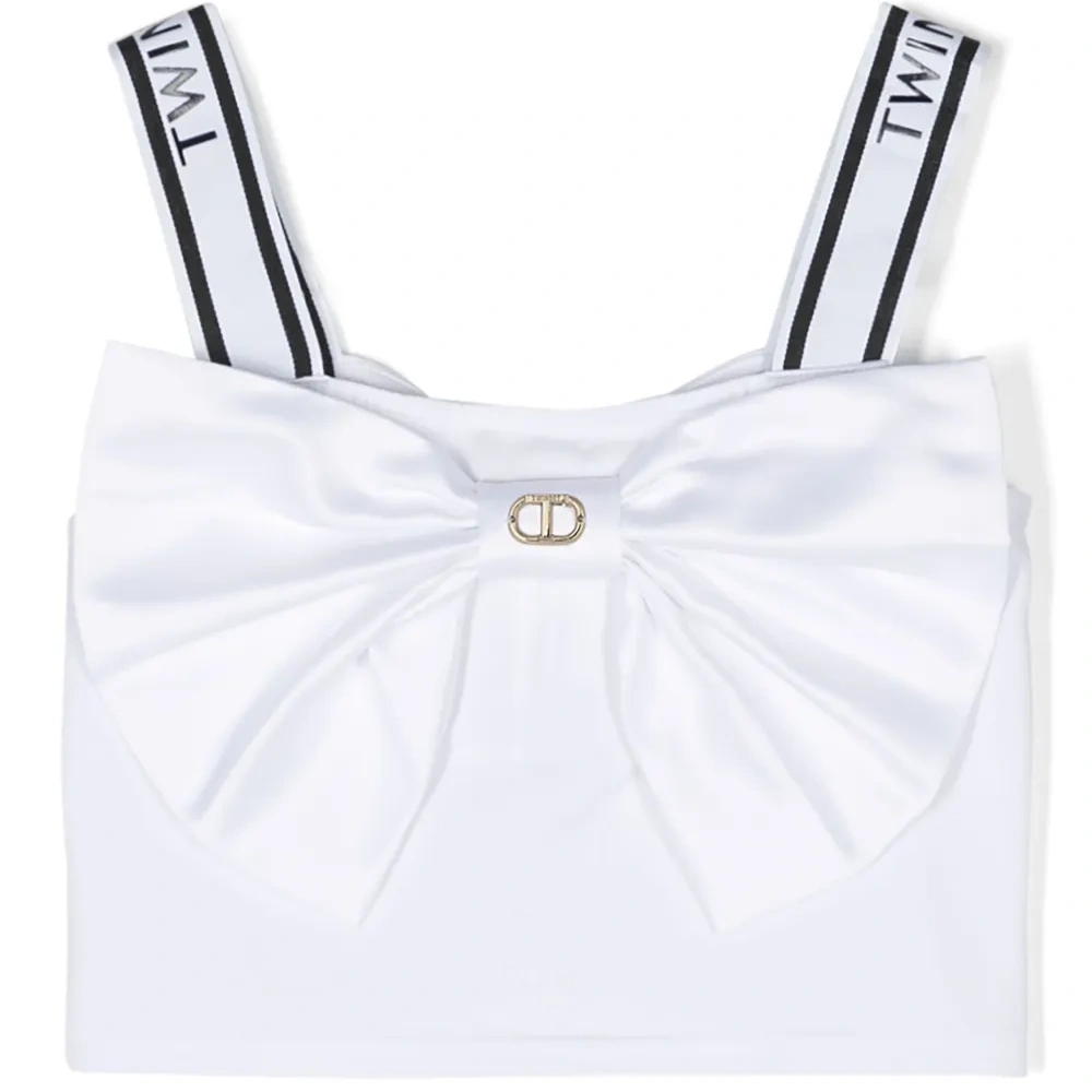 Укороченный топ с бантом