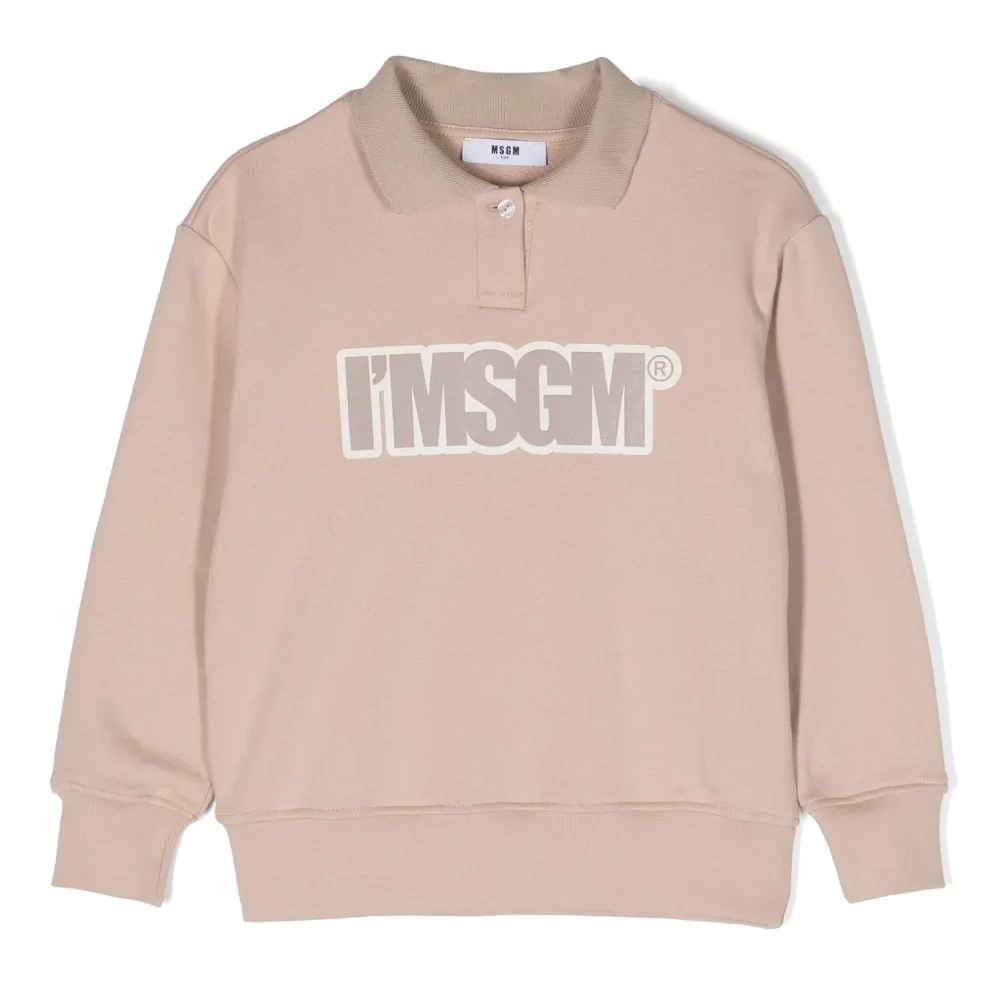 Толстовка с воротником поло и логотипом