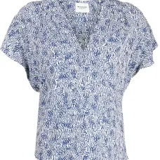 Блузка Delocia с V-образным вырезом и абстрактным принтом