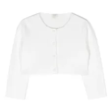 Укороченный кардиган с круглым вырезом