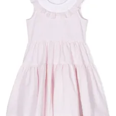 Полосатое платье миди из сирсакера