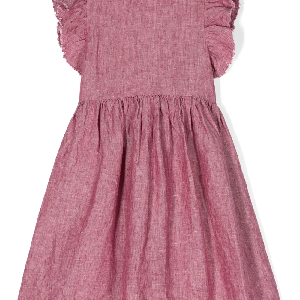 Льняное платье без рукавов