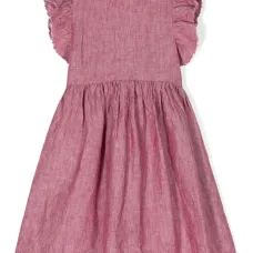 Льняное платье без рукавов