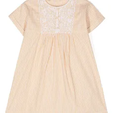 Полосатое платье с короткими рукавами