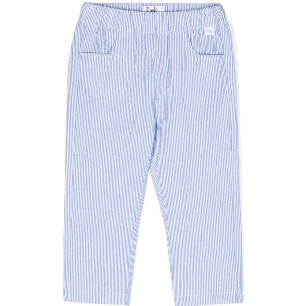 Полосатые брюки из сирсакера