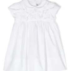 Платье миди с цветочной аппликацией