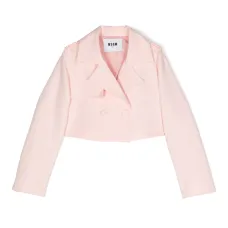 Укороченный двубортный пиджак