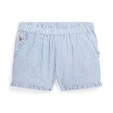 Полосатые шорты из сирсакера