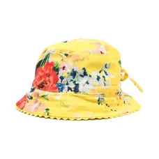 Панама с кулиской и цветочным принтом