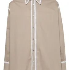 Поплиновая рубашка с контрастной отделкой