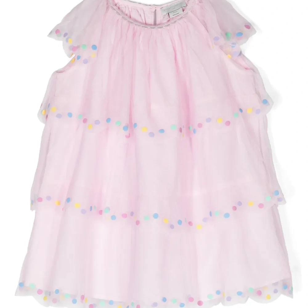 Ярусное платье в горох