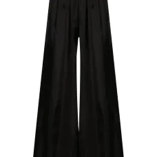 Атласные брюки палаццо с эластичным поясом