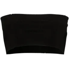 Укороченный топ-бандо в рубчик