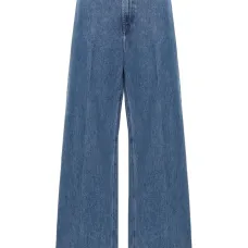 Джинсы широкого кроя с завышенной талией