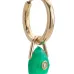 9kt yellow gold Orso green onyx earring