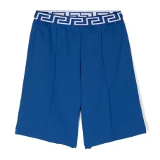 Шорты с эластичным поясом и узором Greca