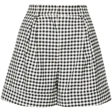 Шорты строгого кроя в клетку гингем