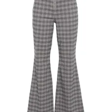 Расклешенные брюки в клетку