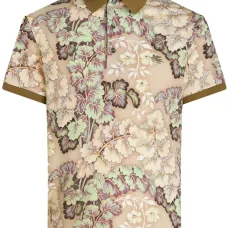 Рубашка поло с цветочным принтом