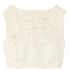 Жаккардовый топ без рукавов