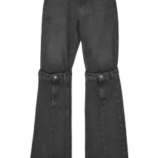 Широкие джинсы средней посадки