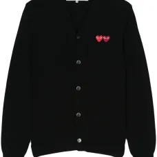 Шерстяной кардиган с нашивкой