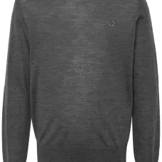 Джемпер в рубчик с вышитым логотипом