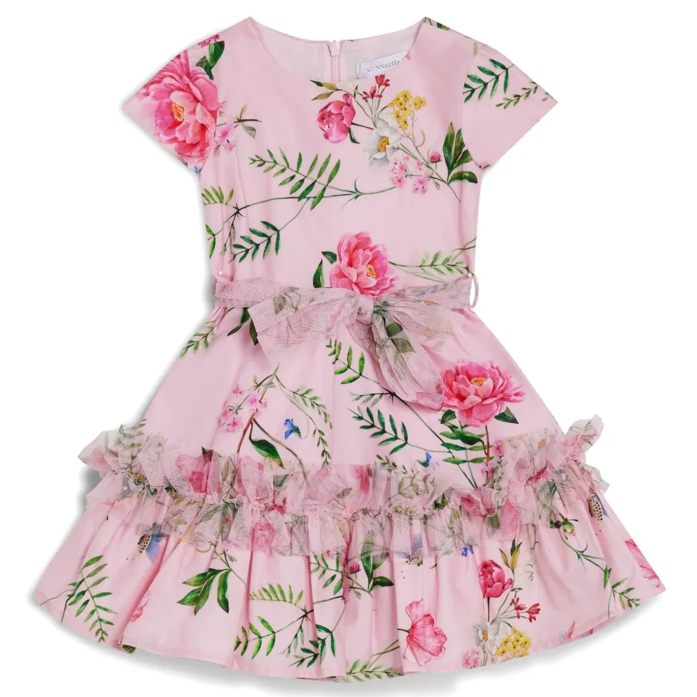 Расклешенное платье с цветочным принтом