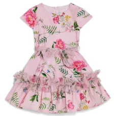 Расклешенное платье с цветочным принтом