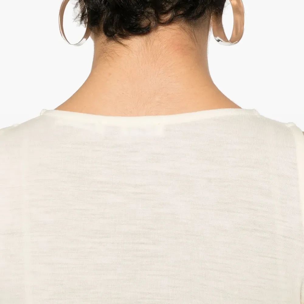 Шерстяной топ тонкой вязки