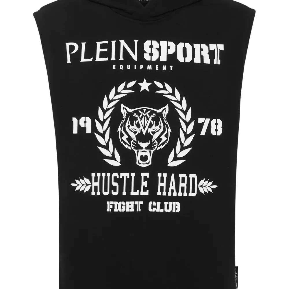 Толстовка без рукавов с принтом