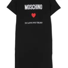 Платье с вышитым логотипом