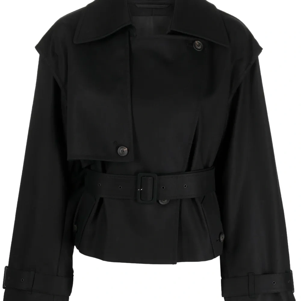 Укороченный тренч с открытой спиной