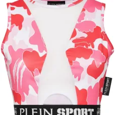 Укороченный топ с камуфляжным принтом