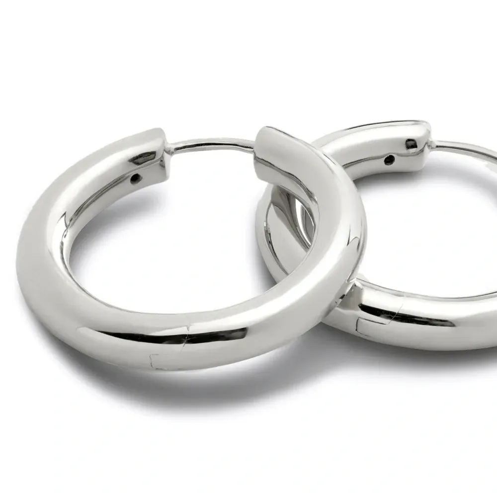 Серьги-кольца Essentials Click среднего размера