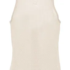 Сетчатый топ с нашивкой-логотипом