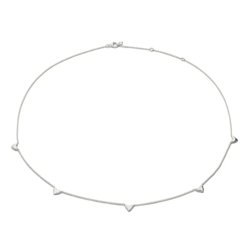 Серебряное колье Heart Station