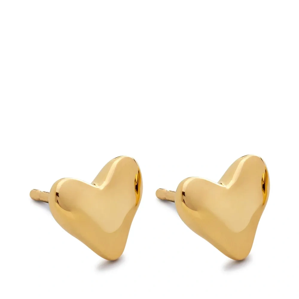 Серьги-гвоздики в форме сердца