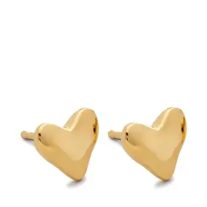 Серьги-гвоздики в форме сердца