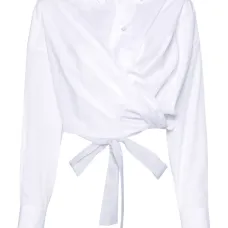 Укороченная рубашка с запахом