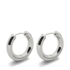 Маленькие серебряные серьги-кольца Essential Click